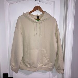 Beige Hoodie w/ Back Graphic SHEIN - size L